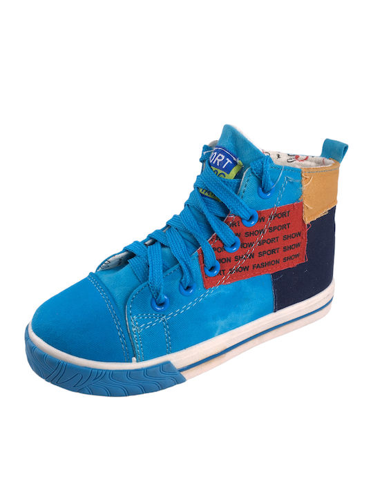 Kinder Sneakers Hoch Hellblau