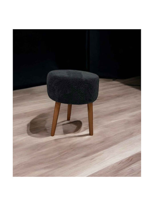 Round Decorative Stool with Thin Legs Anthracit...