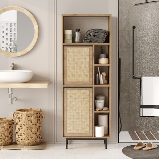 Badezimmerschrank Regale & Metallfüße 161x60x35cm