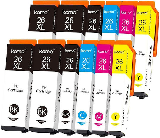 Съвместими Картриджи Kamo 26xl Мастило 0762080 8865-29 12 Бройки Съвместими Epson