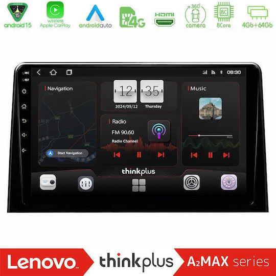 Lenovo Ηχοσύστημα Αυτοκινήτου για Peugeot Partner Citroen Berlingo 2020 (Bluetooth/USB/WiFi/GPS/Apple-Carplay/Android-Auto) με Οθόνη Αφής 10"