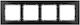 Deco Universal Quadruple Frame Brushed Aluminum Frame Black Bottom Graphite 12-11-dra-4