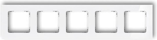 Icon Universal Quadrat Rahmen Glas Effekt Rahmen Weiß Unterseite Graphit Matt 0-28-irsk-5