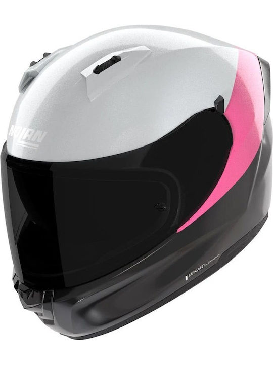 Nolan N60-6 Verniciatura Speciale 347 Black / Light Grey / Rose Motorcycle Helmet Full Face ECE 22.06 with Pinlock and Sunvisor