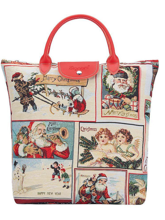 Signare Τσάντα Shopping Πτυσσόμενη Christmas Santa