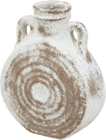 Artekko Decorative Vase Antique White 15.5x7x19.5cm