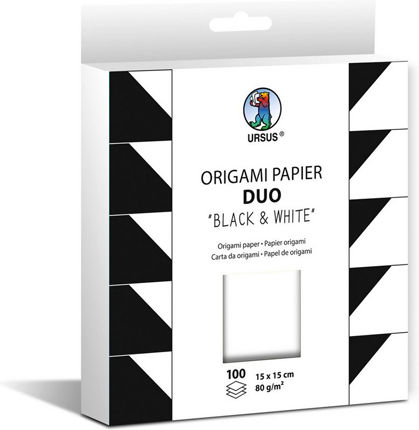 Χαρτι Ursus 15x15/80gr Origami Blk&white Duo 100φ