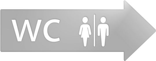 Πινακίδα Κατεύθυνσης Wc Ανοξειδωτο-ατσαλι-inox Πινακίδα-κατεύθυνσης-δεξιά