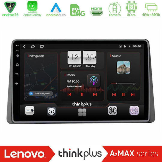Lenovo Car Audio System for Renault Arkana 2019 with Touch Screen 10" Bluetooth USB AUX WiFi GPS Apple CarPlay Android Auto