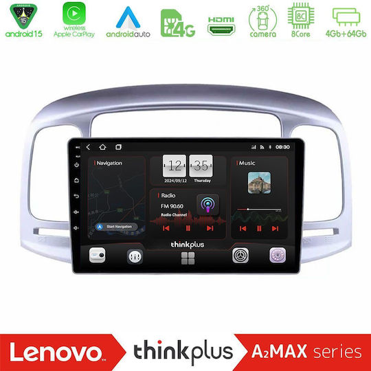 Lenovo Car Audio System for Hyundai Accent 2006-2011 (Bluetooth/USB/AUX/WiFi/GPS/Apple-Carplay/Android-Auto) with Touch Screen 9"