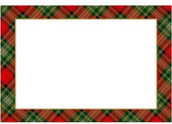 Platzkarten Tartan Rote Folie Caspari 8 Stücke