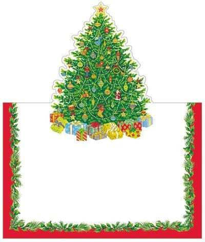 Place Cards Christmas Tree Caspari 8 Tεμάχια