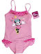 Disney Minnie Mouse Παιδικό Μαγιό Ολόσωμο Pink