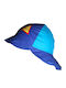 Kinderhut Eimer Stoff Blau