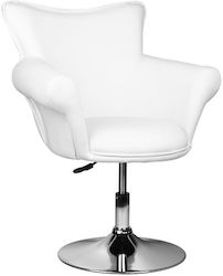 Salon Tech Καρέκλα Κομμωτηρίου Λευκή με Ρυθμιζόμενο Ύψος Salon Tech Καρέκλα Κομμωτηρίου Λευκή με Ρυθμιζόμενο Ύψος