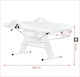 Salon Tech Beauty Chair with Adjustable Height White