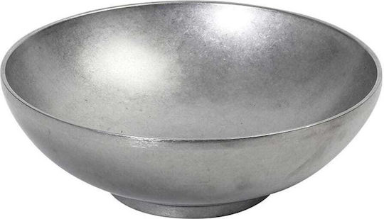 Yuk Serving Bowl Round Inox Silver with Diameter 20cm