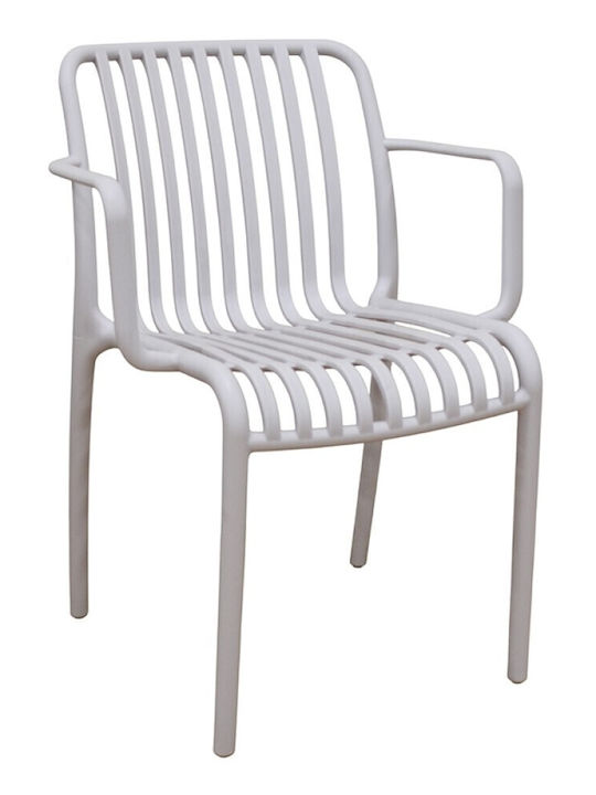 Gartenstühle Polypropylen Parma Weiß 56x56x79cm