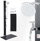 Vevor Solar Pool Shower Made of PVC with Height 229cm Black