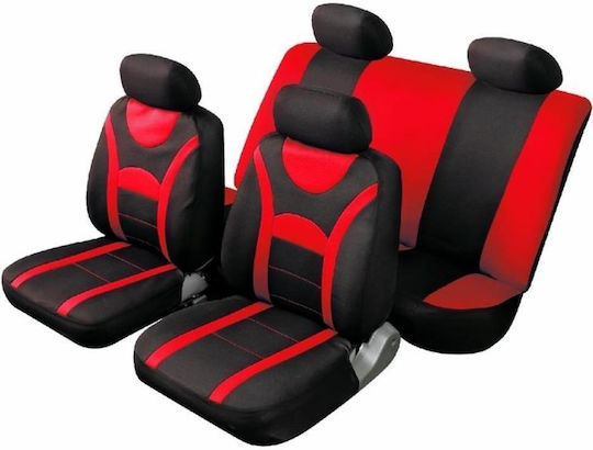 Autoline Set Autositzbezüge 10Stück Polyester Hera Schwarz