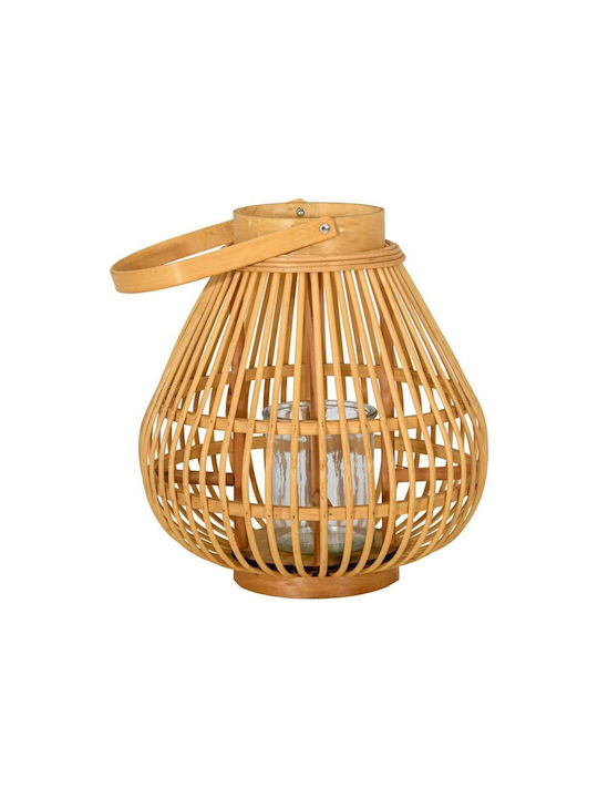 Fylliana Fl038 Φαναράκι Bamboo Επιτραπέζιο Καφέ 30x30x32εκ.
