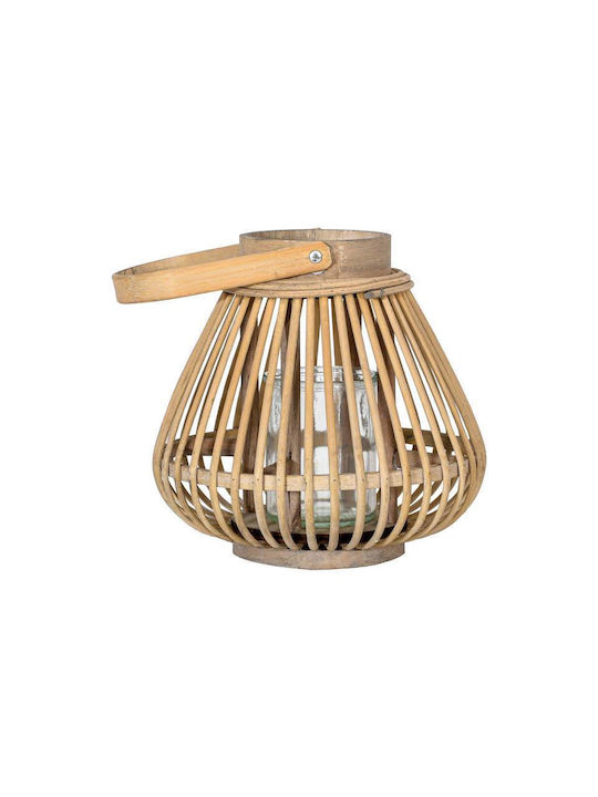 Fylliana Fl038 Φαναράκι Bamboo Επιτραπέζιο Καφέ 23x23x22εκ.