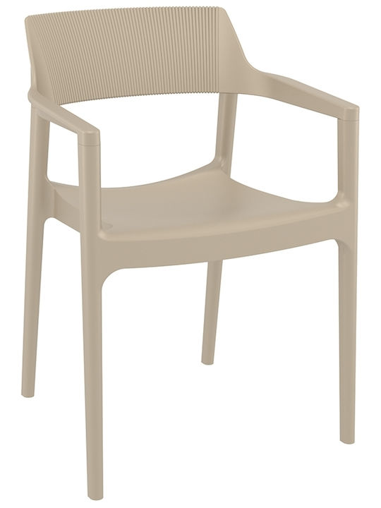 Gartenstühle Polypropylen Tulum Taupe 55x52x79cm