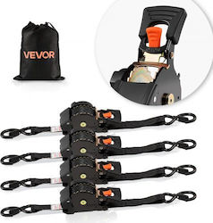 Vevor Curea 2.54x2.54cm cu curele de bagaje auto Gri 4buc