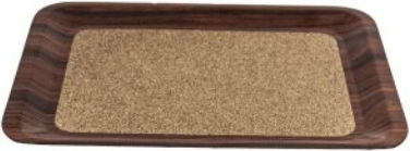 Holz Rechteckig Serviertablett mit Filz in Braun Farbe 34x24cm K3424 1Stück