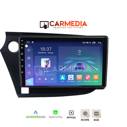 Carmedia Car Audio System for Honda Insight 2009-2014 (Bluetooth/USB/WiFi/GPS/Apple-Carplay/Android-Auto) with Touch Screen 12.3"