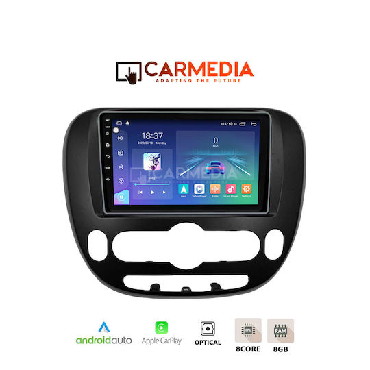 Carmedia Ηχοσύστημα Αυτοκινήτου για Kia Soul 2014-2018 (Bluetooth/USB/WiFi/GPS/Apple-Carplay/Android-Auto) με Οθόνη Αφής 12.3"