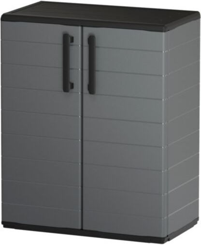 Double Door Wardrobe Plain Plastic 68x37x84cm