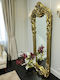 SteweHome Gewölbter Boden- oder Standspiegel mit Gold Polyurethan Rahmen 160x55cm