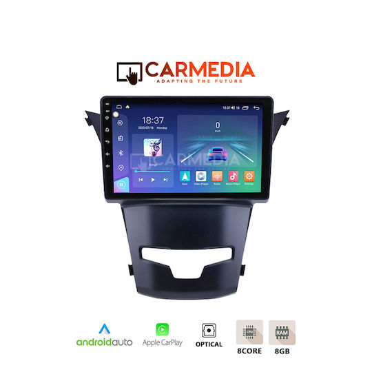 Carmedia Ηχοσύστημα Αυτοκινήτου για Ssangyong Korando 2014 (Bluetooth/USB/WiFi/GPS/Apple-Carplay/Android-Auto) με Οθόνη Αφής 12.3"