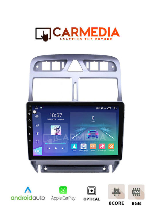 Carmedia Car Audio System for Peugeot 307 2001-2008 (Bluetooth/USB/WiFi/GPS/Apple-Carplay/Android-Auto) with Touch Screen 12.3"