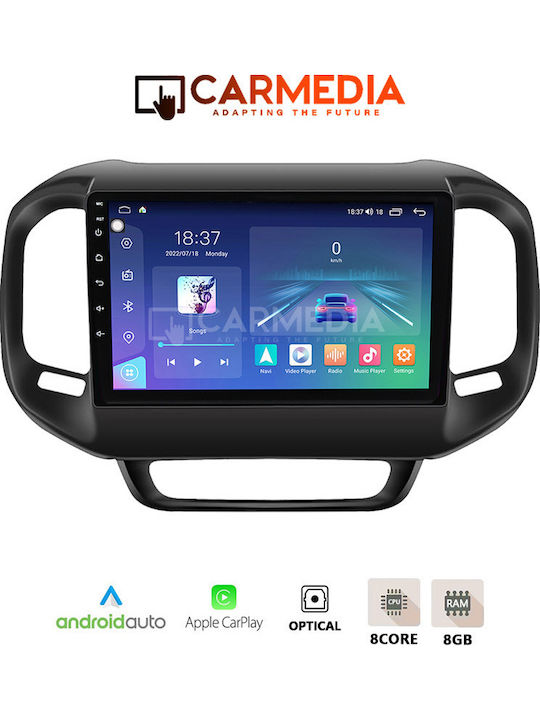 Carmedia Car Audio System for Fiat Toro 2017-2021 (Bluetooth/USB/WiFi/GPS/Apple-Carplay/Android-Auto) with Touch Screen 12.3"