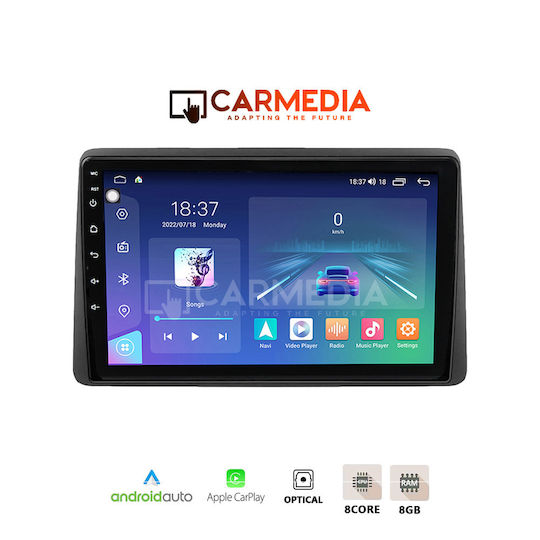 Carmedia Ηχοσύστημα Αυτοκινήτου για Nissan Juke 2021 (Bluetooth/USB/WiFi/GPS/Apple-Carplay/Android-Auto) με Οθόνη Αφής 12.3"