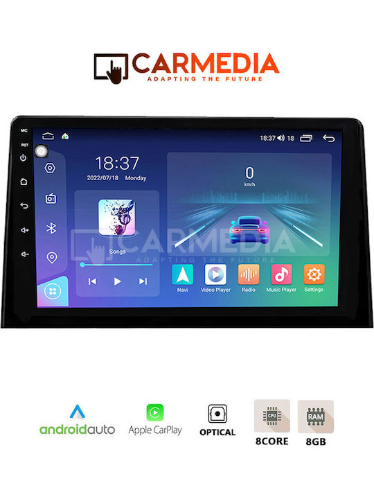 Carmedia Автомобилна Аудио Система (Блутут/USB/WiFi/GPS/Apple-Carplay/Android-Auto) с Тъчскрийн 12.3"
