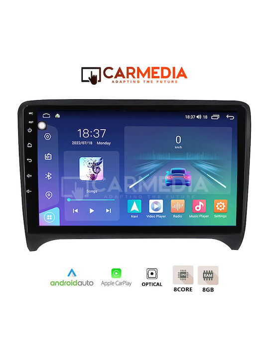 Carmedia Auto-Audiosystem für Audi E-Commerce-Website 2007-2015 (Bluetooth/USB/WiFi/GPS/Apple-Carplay/Android-Auto) mit Touchscreen 12.3"