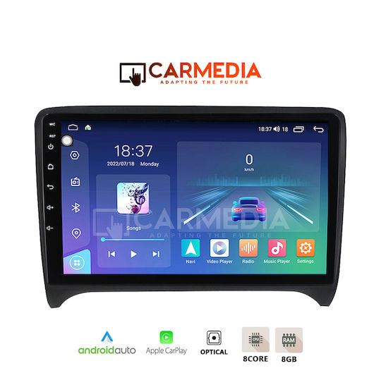 Carmedia Car Audio System for Audi TT 2007-2015 (Bluetooth/USB/WiFi/GPS/Apple-Carplay/Android-Auto) with Touch Screen 12.3"