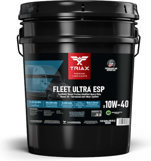Triax Fleet Ultra ESP Синтетичен Масло за Автомобили 10W-40 18.92лт TRX1153