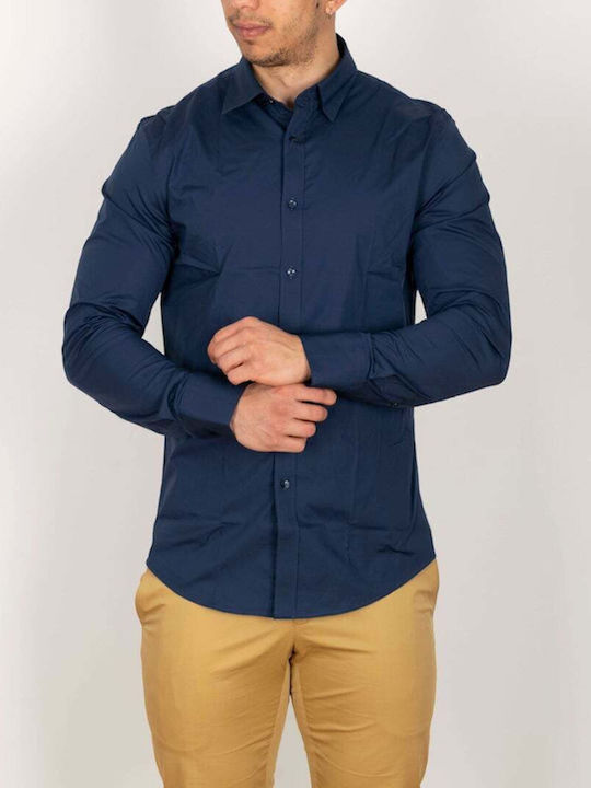 Vittorio Artist Long-sleeved Shirt Blue