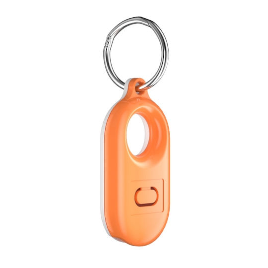 Samsung Galaxy Smarttag2 Bluetooth-Tracker-Zubehör Schutz Hülle Ortung Vollständige Abdeckung Computer Schlüsselbund Orange+Weiß
