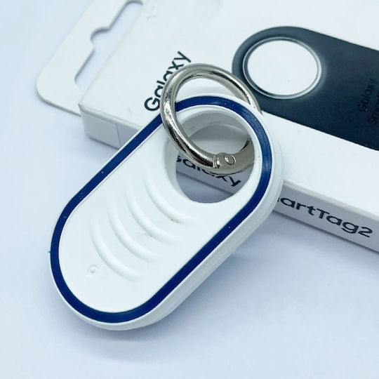 Protective Silicone Case Samsung Galaxy SmartTag2 Keychain Anti-Loss White