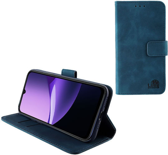 Lime Essential Magnet Book Synthetisches Leder Blau (Redmi 15C 4G)