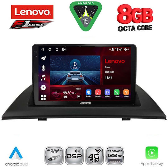 Lenovo Ηχοσύστημα Αυτοκινήτου για BMW X3 (E83) 2003-2010 (Bluetooth/USB/WiFi/GPS/Apple-Carplay/Android-Auto) με Οθόνη Αφής 9"