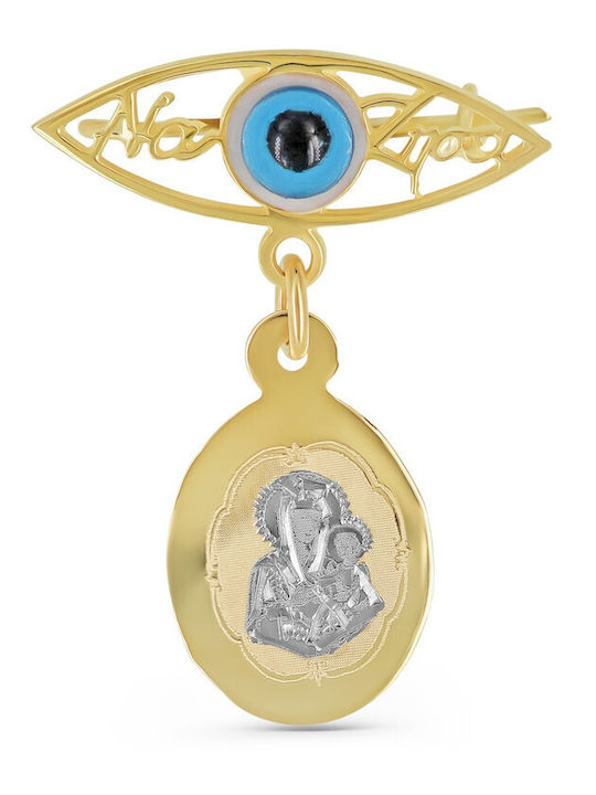 Vitopoulos Child Safety Pin made of Gold 9K