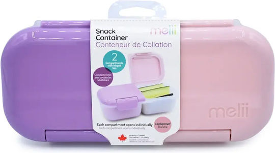 Melii Box Πλαστικό Παιδικό Δοχείο Φαγητού 0.24lt Ροζ