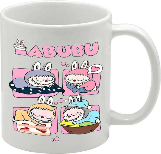 Λευκή Κούπα Labubu