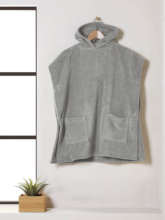 Cannon Bademantel mit Kapuze Grey